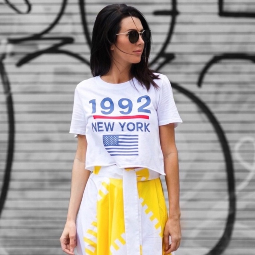 Topshop New York | 1992 Crop T-Shirt